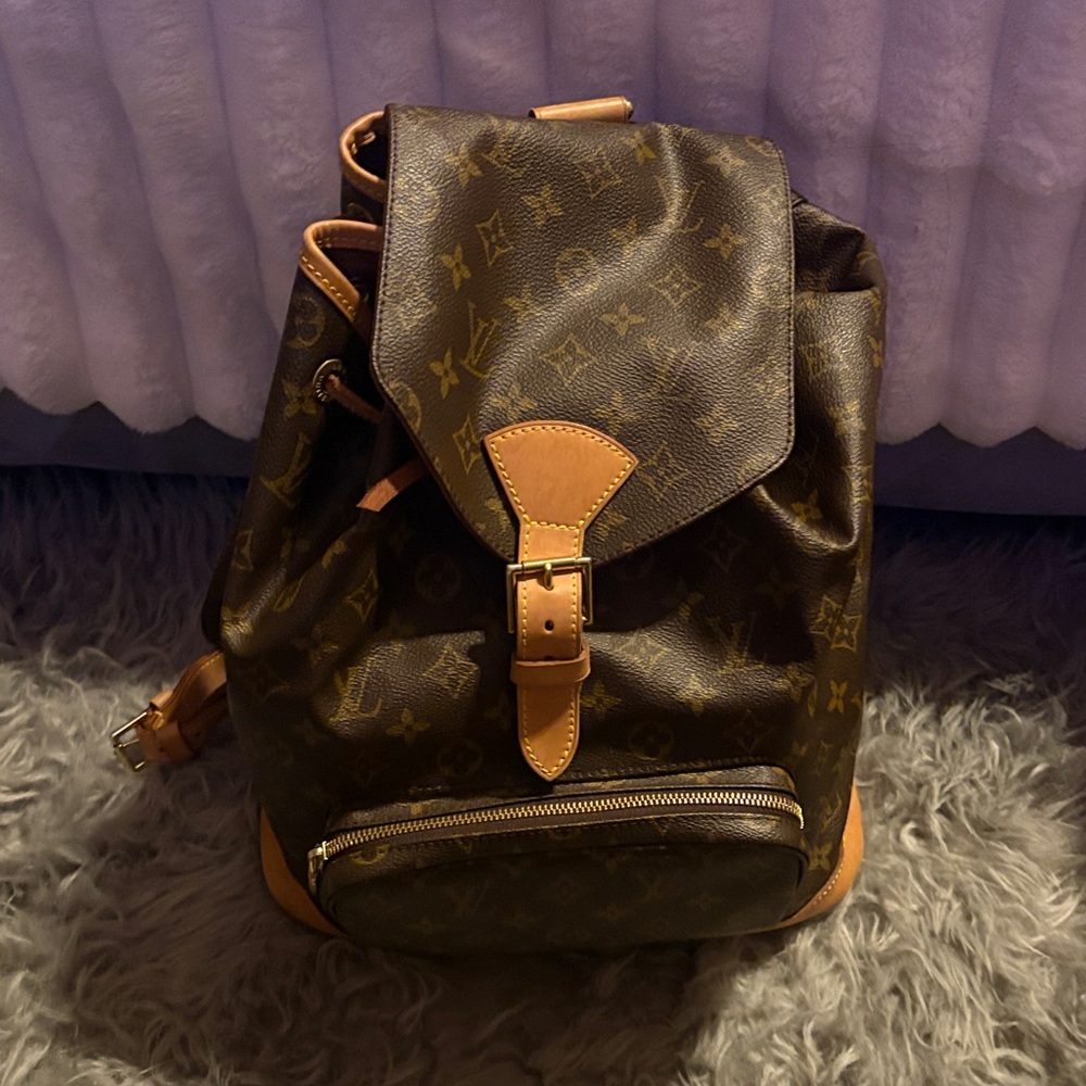 Louis Vuitton Brown Monogram Backpack (REAL)